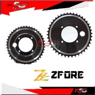 428 Sprocket Black Chrome LC135 Y125Z RXZ SS2 428 Heavy duty Steel Racing ZFORE Spoket Penuh Motorcycle Yamaha