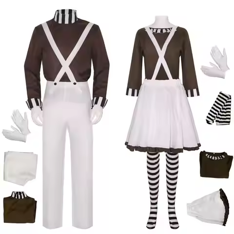 Adult Loompa Oompa Cosplay Movie Charlie Chocolate Factory Cosplay Costume Halloween Performance Cos
