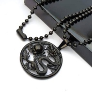 Titanium Dragon Black Necklace