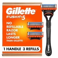 Gillette Fusion5 Men's 5-Blade Razor, 1 Razor Handle, 3 Blade Refills