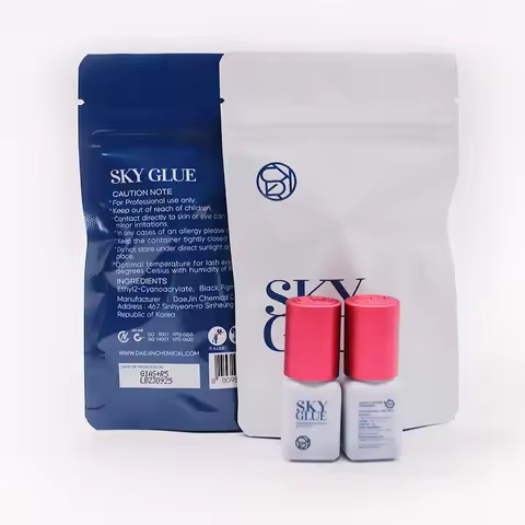 2/5Pcs Eyelash Extensions SKY Glue S+ Red Cap 5ml Korea Original Lash Glue Supplier Makeup Tools