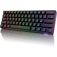 RK ROYAL KLUDGE RK61 2.4Ghz Wireless Bluetooth & Wired 60% Mechanical Keyboard, 61 Keys RGB Hot Swap
