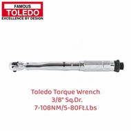 Toledo Torque Wrench - 3/8" Sq. Dr. 7-108NM/5-80Ft. Lbs