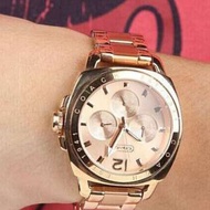 美國免運代購COACH 14501212 官網款 鋼邊石英手錶大錶盤三女錶14501213銀色