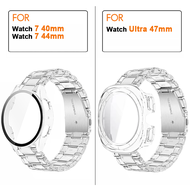 Strap Case Protector for Samsung Galaxy Watch 7 40mm 44mm Watch Ultra 47mm Clear Resin Bracelet watc