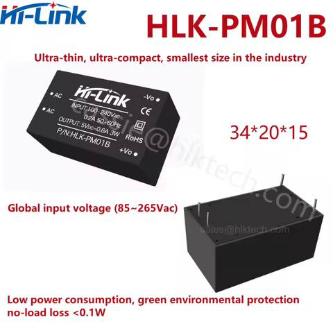 HLK-PM01 HLK-3M03B 3M05B 3M09B 3M12B 3M15B 3M24B AC DC Converter Module 220V To 5V/3.3V/9V/12V/15V S