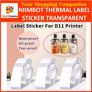 Niimbot D11/D110/D101 Transparent Thermal Sensitive Waterproof Tear Proof Clear Label Paper