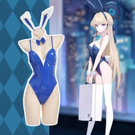 Azur Lane File Route Asuka Shiria Cosplay Costume - Patent Leather Bunny Girl Suit L41M