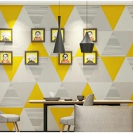 Yellow Triangle Wall Wallpaper 8m to 9m x 45cm