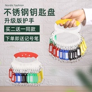 Stainless Steel Key Tray Storage Markable Key Ring Key Ring Board Key Chain Rental Bag Rental Granny