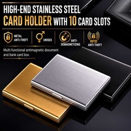 CARD HOLDER - 10 Slots RFID Anti-Theft Card Holder | Stainless Steel | Credit Card & ID Card Organiz