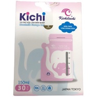 Hộp 30 Túi Trữ Sữa  Kichilachi 150ml Cảm Ứng Nhiệt