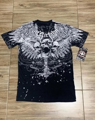Y2K Affliction Retro T-shirt Women Style Streetwear Tee Gothic Skull Cross Print Trendy Graphic T-sh