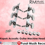 RM Kapok Guitar Acoustic Guitar Metal Machine Head Tuning Peg Tuners 3 in Line (3+3) 【M'sia Seller READY STOCK】