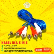 RCA TO RCA CABLE AV VIDEO CABLE/ 3-3 HIGH QUALITY AUDIO/ 1.2 METERS SET TOP BOX CABLE/ 3 TO 3 RCA CA