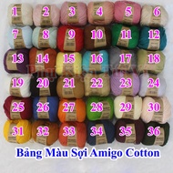 Amigo Yarn 100% Cotton 1c (Colors 1- 36)