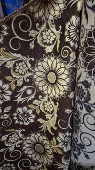 Kain Chenille Sofa Motif Bulat // Bahan Kursi Sofa Minimalis Meteran // Furniture sofa mubel