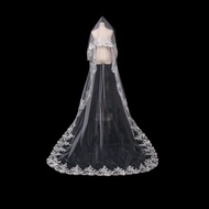 New Style Bridal Veil White Lace Large Lace Wedding Veil Long Trailing Beautiful Luxury Lace Veil