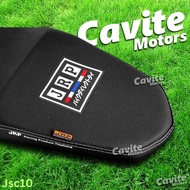 RUSI ROYAL 125 JRP SEAT COVER LIHA TEXTURE BLACK with LOGO AND STICKER