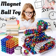 216PCS Colorful Magnetic Balls Toys DIY Magnet Beads Decompression Magnet Bat Set Education Gift