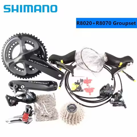 Shimano Ultegra R8020+R8070 R8000 2 x 11 Speed Hydraulic Disc Brake Build Kit Derailleurs ROAD Bike 
