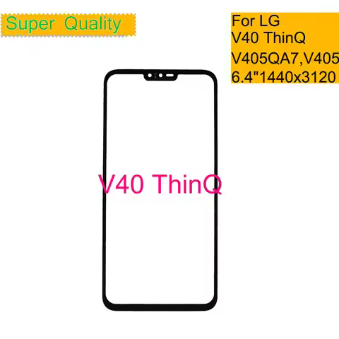 For LG V40 ThinQ V405QA7 V405TAB Touch Screen Front Glass Panel Front Outer Glass Lens For LG V40 LC