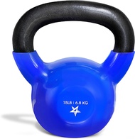 Yes4All 5-65lbs Kettlebells Vinyl Coated Cast Iron for Dumbbell Weights Exercises, Gym, Fitness, Ful