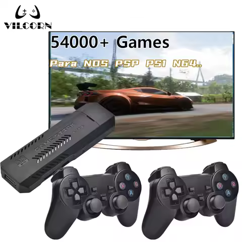 VILCORN Video Game Consoles 4K HD TV Game Stick Portable Everdrive Gaming Emulators For NDS/PSP/PS1/
