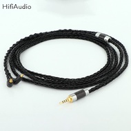 New 3.5mm 2.5mm XLR 4.4mm 8 Core Silver Plated OCC Earphone Cable For Etymotic ER4 XR SR ER4SR ER4XR