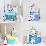 APOLLO PLANE TOPPER CONTAINS 7 PCS APOLLO ASTRONAUTS 3D CAKE DECORATIONS