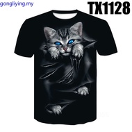 New for Cool fashion t shirt for men and women lovely cats print 3d T-shirt summer short sleeve t sh