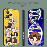OPPO A53 Reno6z 6 Lite 5G BTS Butter Drawings Chibi Fanart CEC01 Soft Phone Case Square Edge Shockproof
