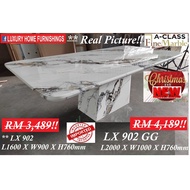 6.6ft x 3.3ft Rectangle MARBLE DINING TABLE, M -902 GG, * Also  AVAILABLE IN 5.3ft X 3ft Imported. R