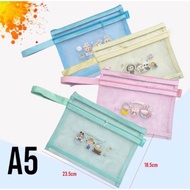 2-Zipper Mesh Folder Double Space Zipper Bag Zipper Folder/ Zipper Bag A5