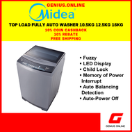 Midea Fully Auto Washer (10.5kg/12.5kg/16kg) MFW1055CV/MFW1255CV