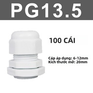 Bộ 100 Bộ Tuyến Cáp Chống Nước PG7 PG9 PG11 PG13.5 Nylon Trắng Đen Có Miếng Đệm Cho Các Khớp Cáp