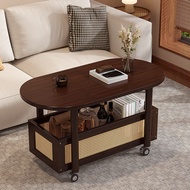 Tea Table Shelf Small Sofa Coffee Table Storage Cart Living Room Table High-End Side Light Feel Tabl