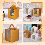 Cup Cake Box Muffin Box Goodies Box Single Cavity Plain Goody Window box with inner holder
