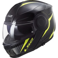 HELMET CASCO LS2 FF902 SCOPE SKID BLACK HV YELLOW / LS2 FF902 Scope Modular Helmet Skid Black/Hiviz