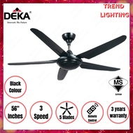 Kipas Ruang Tamu DEKA KRONOS F5P Ceiling Fan 56" AC Motor 5 Blades With 3 Speeds Remote Control Kipa