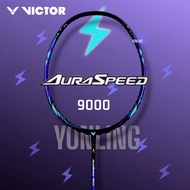 Victor AURASPEED 9000 ORIGINAL (30lbs) Badminton Racket FREE String + Grip Raket