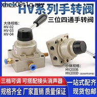 Pneumatic Components Manual Switch Three-Position Four-Way Manual Rotary Valve Hand Board Valve HV-0