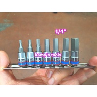 1/4 hexagonal tube set" Kingtony 7 parts model 2127PR H3-H10