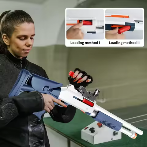 XM1014 Empty Shell Ejecting Shotgun Toys Soft Bullet Gun Shell Throwing Spray Model Outdoor Shooting