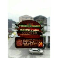 Drive thru sticker Burger King/ Pelekat pandu lalu Burger King