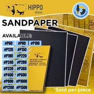 HIPPO Waterproof Silicon Carbide Sandpaper 60-1500 Grit Sold Per Piece Electro-Coated Abrasive