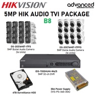 Hikvision CCTV 5MP HIK Audio TVI 32 Channel Package B8
