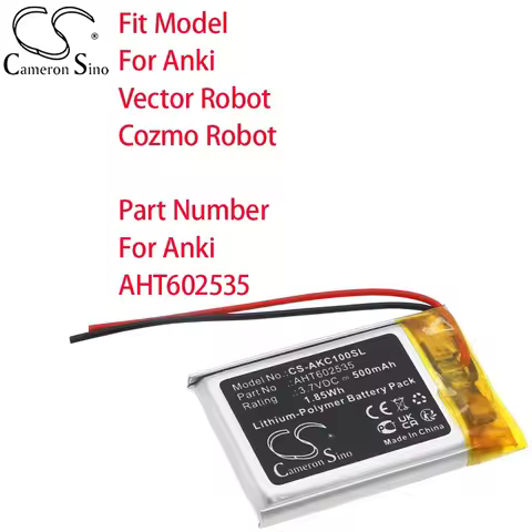 Cameron Sino Robot Battery for Anki Vector Robot Cozmo Robot For Anki AHT602535 500mAh 3.7V