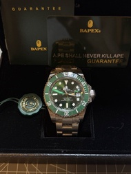 半價出售50%offA bathing ape Bapex Watch Type1 Automatic 綠水鬼機械手錶