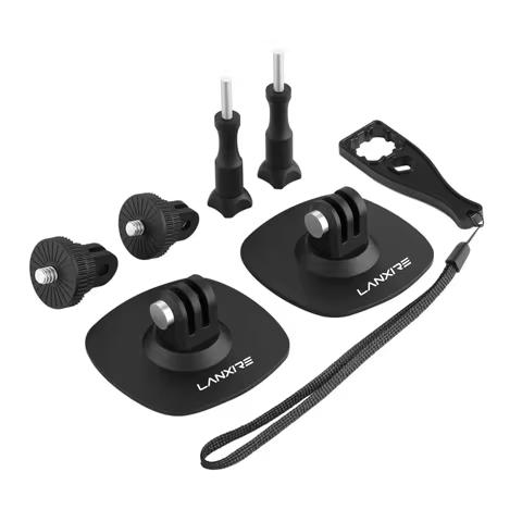 Lanxire Flexible Adhesive Mount Kit, 3M Helmet Adhesive Sticky Mounts Compatible with Insta360 X4 X3